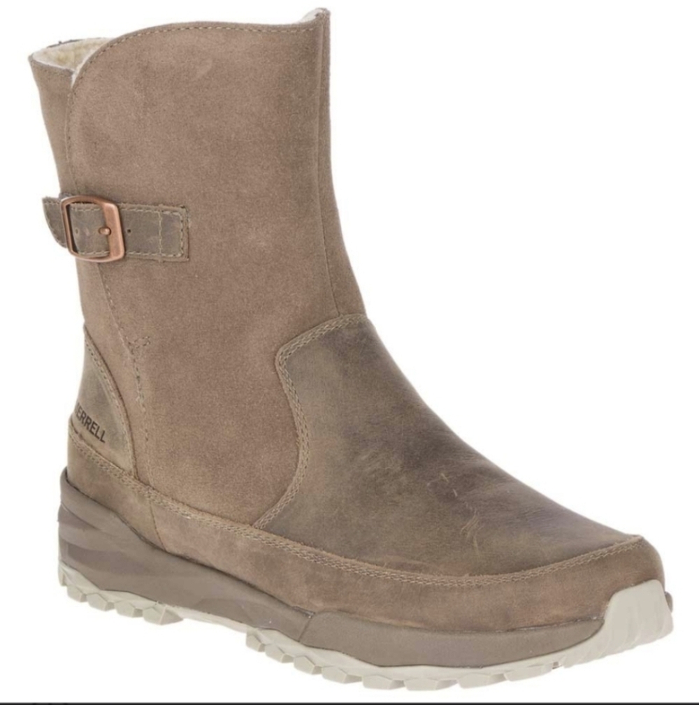 Merrell Size 8.5 Icepack Guide Buckle Polar Waterproof Women's Boot J16914 Stone
